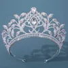 Tiaras Diverse Silver Color Crystal Crowns Bridal Tiaras Fashion Queen Rhinestone Diadem CZ Headpiece Wedding Hair Jewelry Accessories Z0220