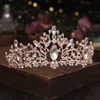 Tiaras Vintage Crystal Crown Tiaras panna młoda