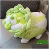Peluş Bebekler Mainan Mewah Peri Sayuran Lucu Anjing Kubis Jepang Boneka Hewan Berbu Lembut Shiba Inu Bantal Hadiah Bayi Anakanak Dr. Dhnbv