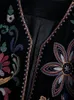 レディーススーツブレザーkpytomoa女性ファッションコントラスト刺繍ベルベット作物オープンブレザーコートヴィンテージロングスリーブ女性アウターウェアシックベステフェム230220