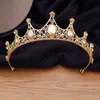 Diademi di lusso color oro corona di cristallo per ragazze piccoli diademi copricapo abito da sposa gioielli per capelli accessori da sposa Z0220