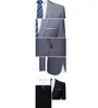 Men's Suits Jacket Pants)2023 Fashion 2 Pieces Pure Color Set Business Casual Mens With Pants Costume Homme Men For Wedding