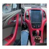 Adesivi per auto per Opel Astra J P10 Buick Excelle Gt Xt Carstyling Interni in fibra di carbonio Console centrale Adesivo per stampaggio cambio colore D Dh5Sm