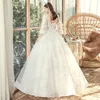 2023 Europa Trend Extra-Large Abito da sposa con maniche a palloncino 120 Kg Serie donna Sottile sensazione Sposa Coprire Abiti pancia incinta