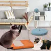 Chat Jouets Scratcher Jouet Exercice Divertissant Balle/Plume Teaser Griffoir