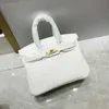 Designer Ostrich Platinum Handbag Cowhide Women's Bag Original Pattern Portable Single Shoulder Slant Cross Fashion Genuine Leather