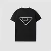 23Ss New Mens t Shirt Designer Lettera p Stampato Manica corta Cotone di lusso Casual Felpa da vacanza Alla moda Street Lovers 'Stesso abbigliamento K88