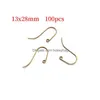 Charms 1Pack Brass Earring French Hooks Findings Ear Hook Wire Loop Hoops For Jewelry Making Earrings Accessories Drop Del Dhw1V