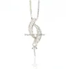 Sieradeninstellingen S925 Sterling Sier Pearl hanger ketting Pendeloque gesneden met chrysanthemum orname dh8v5