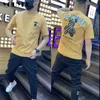 Men's T-Shirts Men's Tshirt Little Bear Printing Trend Summer Casual Loose Male Tees Mercerized Cotton ONeck Top Fashion High Quality Clothes Z0221