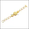 Charm Bracelets Colorf Sier Gold Rose Color 18mm 스냅 버튼 심장 매력 여성 공급 업체 베이비 드롭 배달 보석 DHH4E를위한 팔찌 팔찌