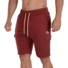 Löpande shorts märke bomullsmän sommarsport jogga kort andningsgym elastisk casual fitness sportkläder