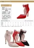 Kleiderschuhe 2023 Frauen mit hohem europäischen und amerikanischen spitzen hohlhöhlen Stiletto-Heels mit hohem Europa und amerikanischem Sliter mit Bugknoten