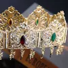 Tiaras Neovisson Hoge kwaliteit goudkleur algerije haar sieraden tiaras Arabische vrouwen voorhoofd ketting haarketen bruid bruid sieraden z0220