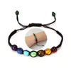 チャームブレスレット仏fless bools lose wead chakra braceteclet black maba Healingバランスビーズ