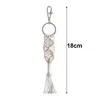 Keychains mini macrame tas charmes met kwastjes handgemaakte accessoires voor autosleutel portemonnee portemonnee decor cadeau