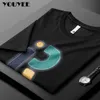 T-shirt da uomo Estate New Light Luxury T-shirt a maniche corte T-shirt da uomo in cotone mercerizzato Slim Tshirt da uomo Girocollo Abbigliamento moda per uomo Z0221