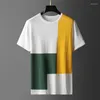 Heren t shirts 2023 zomerlicht luxe mode mannen korte mouwen t-shirt los comfortabele casual top kleding boetiek kleding