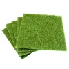 Decorative Flowers 15/30cm Grass Mat Green Artificial Grassland Moss Lawn Turf Carpet DIY Micro Landscape Home Floor Aquarium Wedding