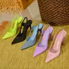 Sandals Spring Brand Women Slingback Pointed Toe Slip On Thin High Heel Ladies Elegant Pumps Shoes Drss 230220