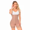 Women's Shapers Fajas Colombianas Body Shaper Girdle With Front Zipper Covered Back Free Breasts BuLifting