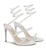 Летняя сексуальная клео женские сандалии обувь хрустальная спиральная обертка Renescaovillas High Heel Lady Sandalias Элегантная бренда свадьба, вечеринка, платье, вечерняя eu35-43