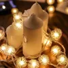 Strings 40/20/10leds Dekoracja świąteczna girlanda świąteczne lampy włochatowe Fairy Ball Dandelion LED Fairy String Light do domu oświetlenie wewnętrzne