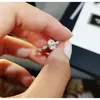 Wedding Rings Fashion Pure Silver Ring Inlay Dove Egg Shape Oval Brilliant Cut Moissanite Simulation Diamond Lovers Engagement Fine Jewelry