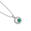 Catene Zhanhao Set personalizzati di alta qualità Collana personalizzata in argento sterling S925 da 0,50 ct con smeraldo puro per le donne