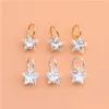 Charms Sterling Sier Diamond Diamond Zircon Acess￳rios Mini Pequeno Star Pentagram