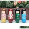 Balsamo per le labbra Carino Kawaii Kimono Doll Trucco Strumenti cosmetici Bellezza Lucidalabbra Stile giapponese Consegna a goccia Salute Labbra Dhpvi