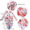 Roupas étnicas Moda Padrão de impressão BONNET LONGO RIFBON LONGO TIRA MULIMIR HIJAB CHEIO Cancer Hat Headwrap Capinha de cabelo Lar