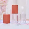 Lagringsflaskor 100 st Frosted Cap Lip Gloss Containers Refillerable Tube för DIY Cosmetics