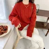 Women's T Shirts 2023 Autumn Light Luxury Fashion Sweater Women Round Neck Sexy Lazy Style Casual Knitted Top Boutique Clothing