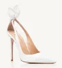 Знаменитая летняя женская сандалии Aquazzuras Pvc So Nude Plexi Sandal Heels Crysta Buckle Партия свадебная одежда обувь каблука обратно ремешок кожа подошва сандалий