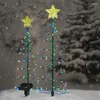 Decorações de Natal Montar a decoração do jardim da árvore solar Camificação de jardim da cor luminosa luminosa