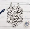 Swimwear One-piece Baby Girls Leopard print black spots Swimsuit Children Bathing Suit Kids Clothing