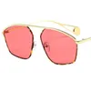 Modern Sunglasses Unisex Retro Sun Glasses Anti-UV Spectacles Personlaity Single Beam Eyeglasses Alloy Frame Ornamental