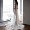 Party Dresses Msikoods Boho Wedding 2023 Spetsapplikationer Backless Spaghetti Strap Bride Beach Gown for Women Bridal 230221