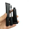 Opslagflessen 10/30/50/100 stcs 15 ml lege mascara -buizen knijpen wimpervulbare fles Wit zwart matte heldere cosmetische verpakking