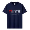 Herr t-shirts Trapstar Letter Tryckt Menwomen Tshirts andningsbara överdimensionerade kortärmad varumärkesvarumärke Tee Clothing Soft Cotton Streetwear Z0221