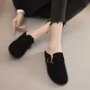 Designer de fábrica de chinelos BirkinStocks Boken Baotou Slippers para mulheres usando uma versão coreana de semi-tóxia de grandes solas casuais de cortiça feia fofa no outono e inverno