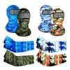 DHL Sky Mask Sciarpe magiche Solid Camo Protezione solare Moto Uomo 2 fori Poliestere Full Face Ninja Cap Maschera da sci Passamontagna sciarpa GG0221