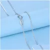 Kedjor S925 Fin Sier Cross Chain Korean Sterling Jewelry Simple Fashion ClaVicle Plating 18K Gold Naked Necklac Dhjhv