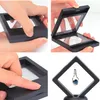 Bolsas de jóias 140 140mm Pet Membrane Ring Pingente Stand Stand Panking Packaging Box Protect Jewellery Floation Apresentation Case