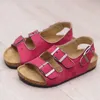 Sandals New Boys Girls Open Toe Sandals Kids Double Buckle Cork Shoes Child Flip flops Anti-Skid Sandalias Fashion Beach Shoes CSH1386 R230220