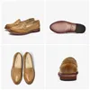 Отсуть обувь Beautoday Penny Loafers Женщины овчины мокасин подлинная кожаная скольжение на заостренных квартирах на пальцах ноги плюс размер ручной работы 27013 230220