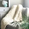 Blanket Colorful Chenille Chunky Knitted Weaving Throw Warm Yarn Soft Home Decor Fluffy for Beds 230221