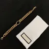 Moda Tasarımcı Kolye Bilezik Unisex Mektup Bilezikler için Seti Seti 18K Altın Kaplama Zinciri Kadınlar Paslanmaz Çelik Kolyeler