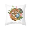 Easter Party Pillow Case Peach Skin Rabbit Egg Bunny Pillow Cushion Cover 18x18 Inches Spring Event Home Decoration